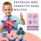 Blitzhaus Magiczna Kostka Blue Space | Magnetyczna Układanka 3D